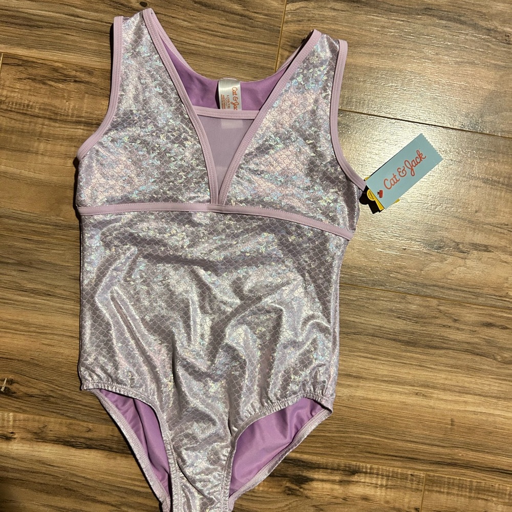 Cat & Jack Glittery Purple Leotard